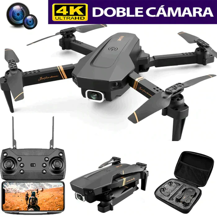 Drone Plegable WiFi Doble Cámara DM107S – Doble Batería