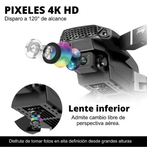 Drone Plegable WiFi Doble Cámara DM107S – Doble Batería