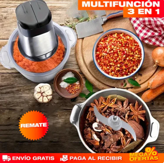 ✨  MOLINO PICADOR ELÉCTRICO ACERO INOXIDABLE 🔥2 LITROS🔥 (TAMAÑO GRANDE)