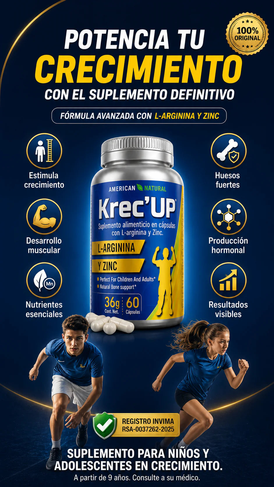 Krec Up™: Tratamiento Completo de 2 Meses – Compra 1 Mes y Recibe 2 (Oferta Especial) 🎁 4.9  (8 Reseñas)