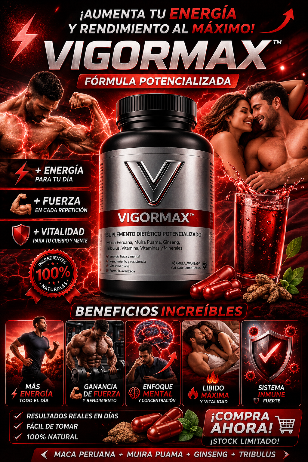 🔥 Vigor Max: Potencia y Vitalidad Masculina 🔥🔥 POCAS UNIDADES DISPONIBLES