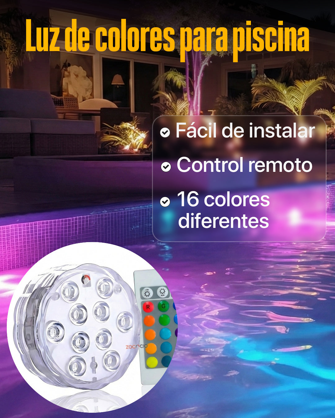 Luz Led Sumergible Para Piscina - 🔥 pocas unidades