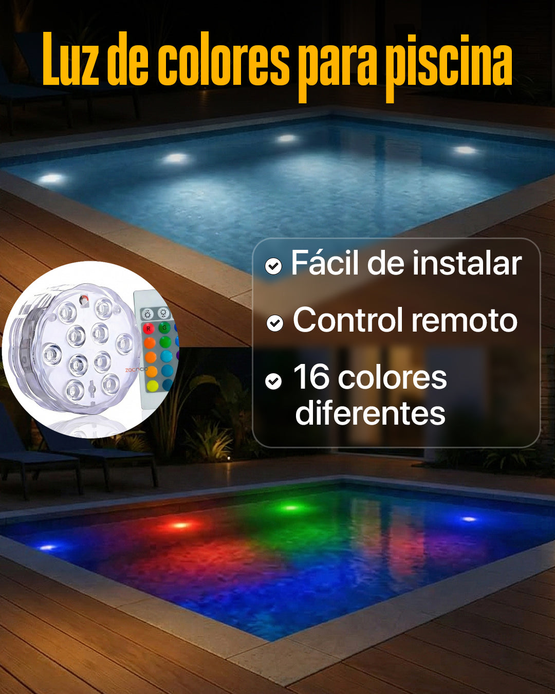 Luz Led Sumergible Para Piscina - 🔥 pocas unidades