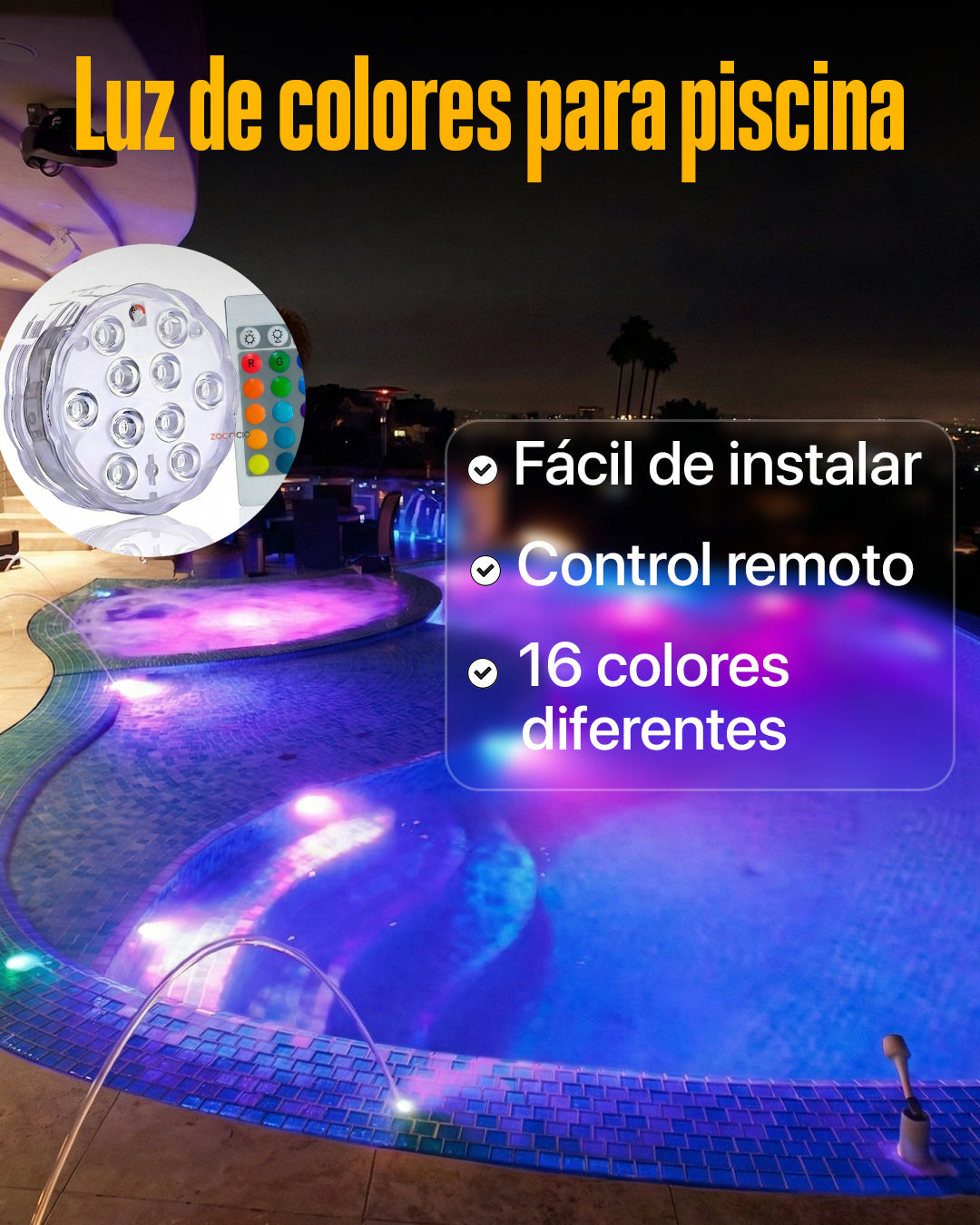 Luz Led Sumergible Para Piscina - 🔥 pocas unidades