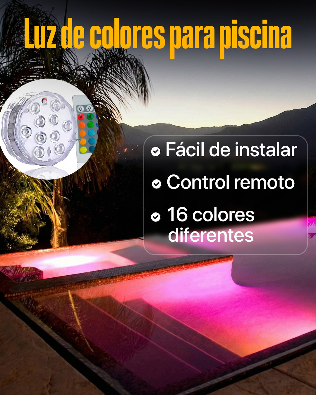 Luz Led Sumergible Para Piscina - 🔥 pocas unidades