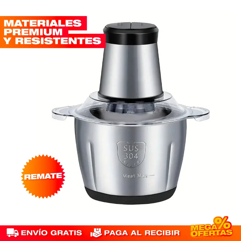 ✨  MOLINO PICADOR ELÉCTRICO ACERO INOXIDABLE 🔥2 LITROS🔥 (TAMAÑO GRANDE)